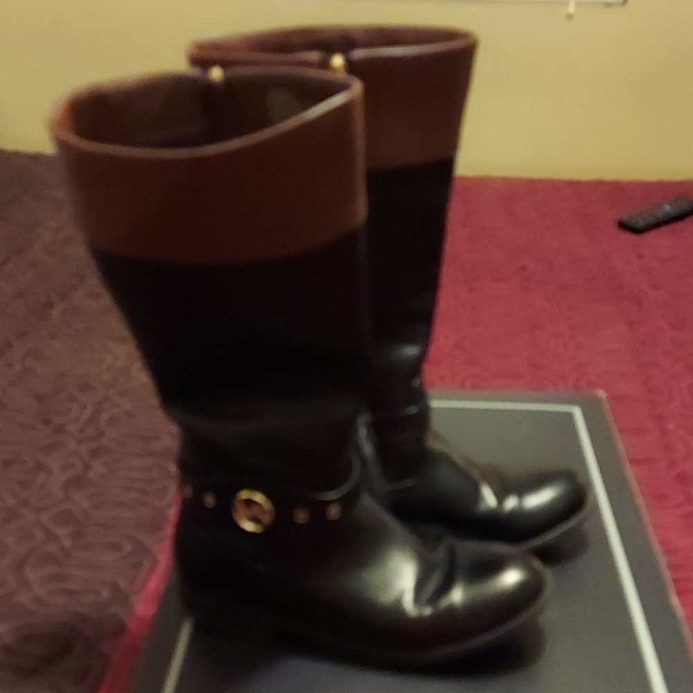 Michael Kors Dual Tone Tall Boots (Size 4)